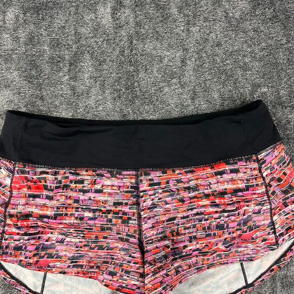 Lululemon Speed Up Short 2.5" Inseam Brief Lined Flash Pleat Orange Women's 6 - Picture 2 of 11
